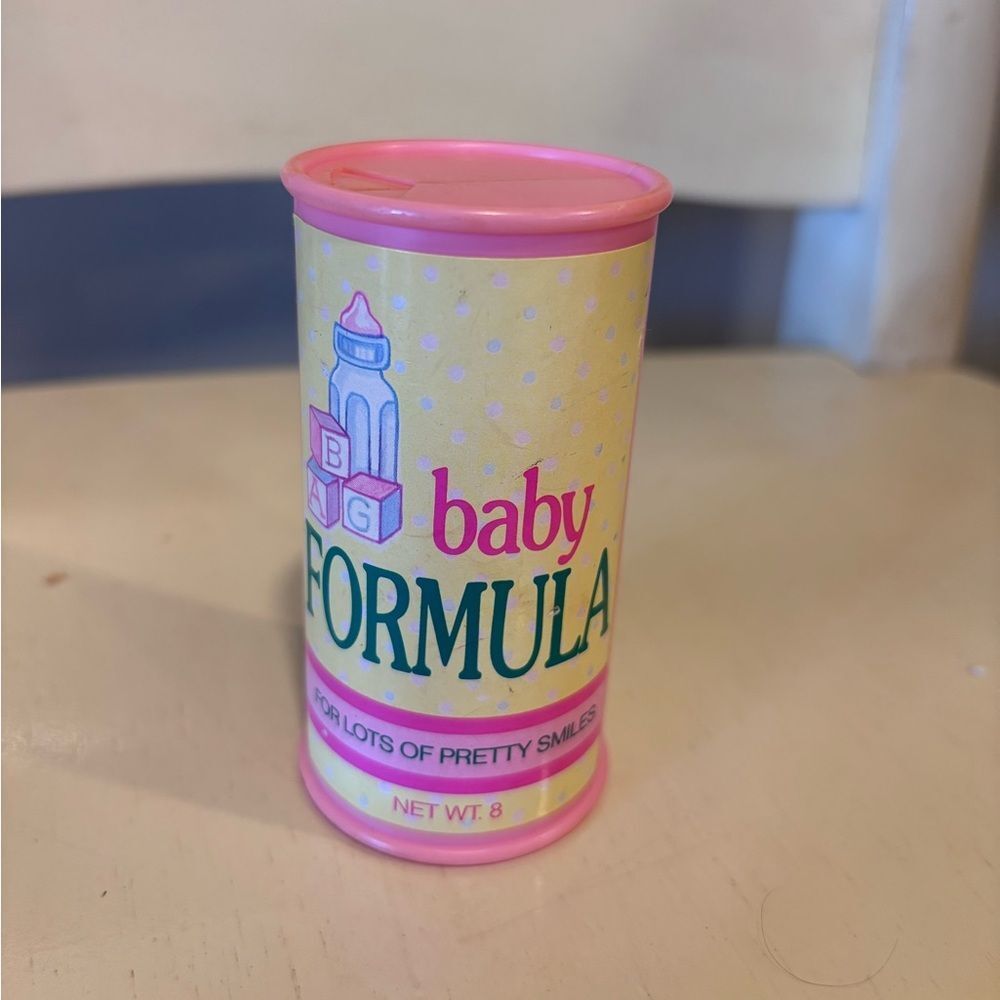 Vintage Kenner Baby All Gone doll accessory, a can pretend baby formula  1991